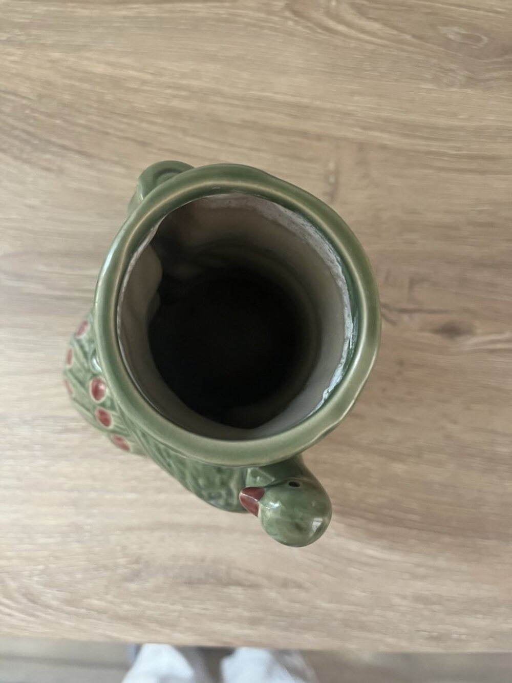 Vintage Tiki Mid Century Japanese Peacock Bamboo Planter Vase Ceramic 1950s  60s - Picture 9 of 13